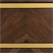 Safavieh Katia 3 Drawer Nightstand in Walnut and Gold