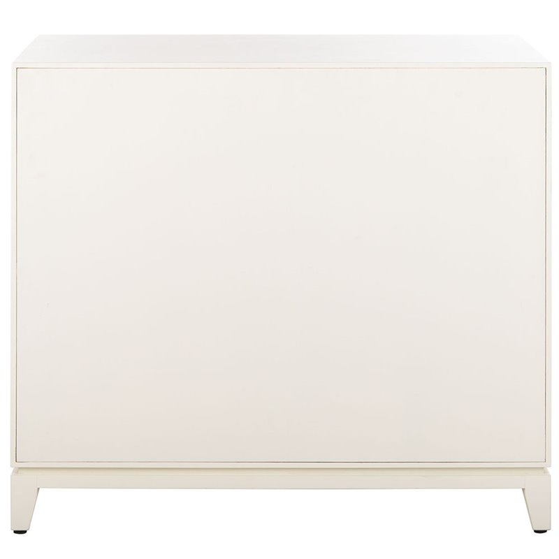 Safavieh Nigel Accent Chest in White and Brass