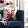 Safavieh Blitz Christmas Throw Pillow in Ivory and Red
