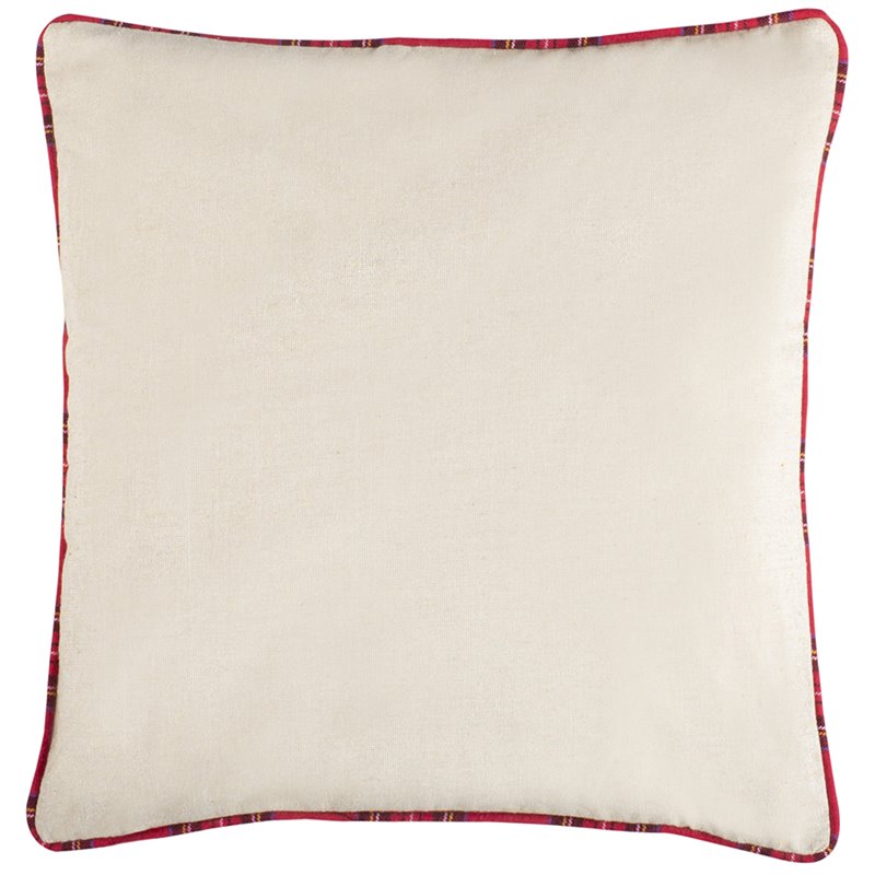 Safavieh Blitz Christmas Throw Pillow in Ivory and Red