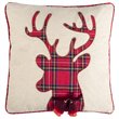 Safavieh Blitz Christmas Throw Pillow in Ivory and Red