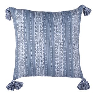 Safavieh Lunette Throw Pillow in White and Blue