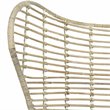 Safavieh Malia Rattan Wingback Accent Chair in White Wash and Gray