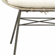 Safavieh Malia Rattan Wingback Accent Chair in White Wash and Gray