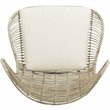 Safavieh Malia Rattan Wingback Accent Chair in White Wash and Gray
