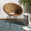 Safavieh Sierra Rattan Accent Chair in Natural and Gray