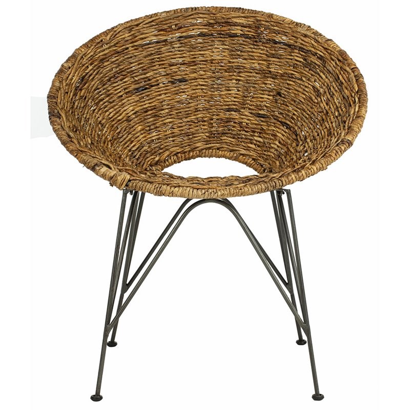 safavieh sierra rattan accent chair in natural and gray