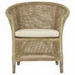 Safavieh Alexana Rattan Accent Chair in White Wash and Off White