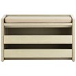 Safavieh Percy Storage Shoe Bench in White Wash and Beige