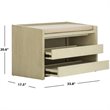 Safavieh Percy Storage Shoe Bench in White Wash and Beige