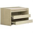 Safavieh Percy Storage Shoe Bench in White Wash and Beige