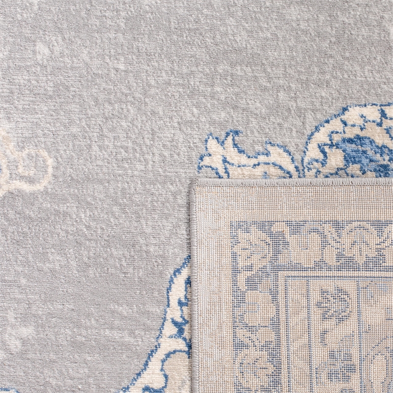 Safavieh Brentwood 2' x 6' Runner Rug in Light Gray and Blue