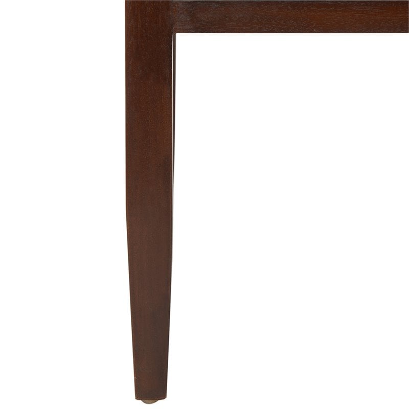 Safavieh Paxton Leather Counter Stool in Cognac and Walnut