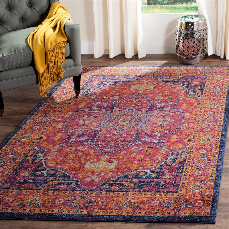 Safavieh Evoke 3' x 5' Rug in Gray and Navy