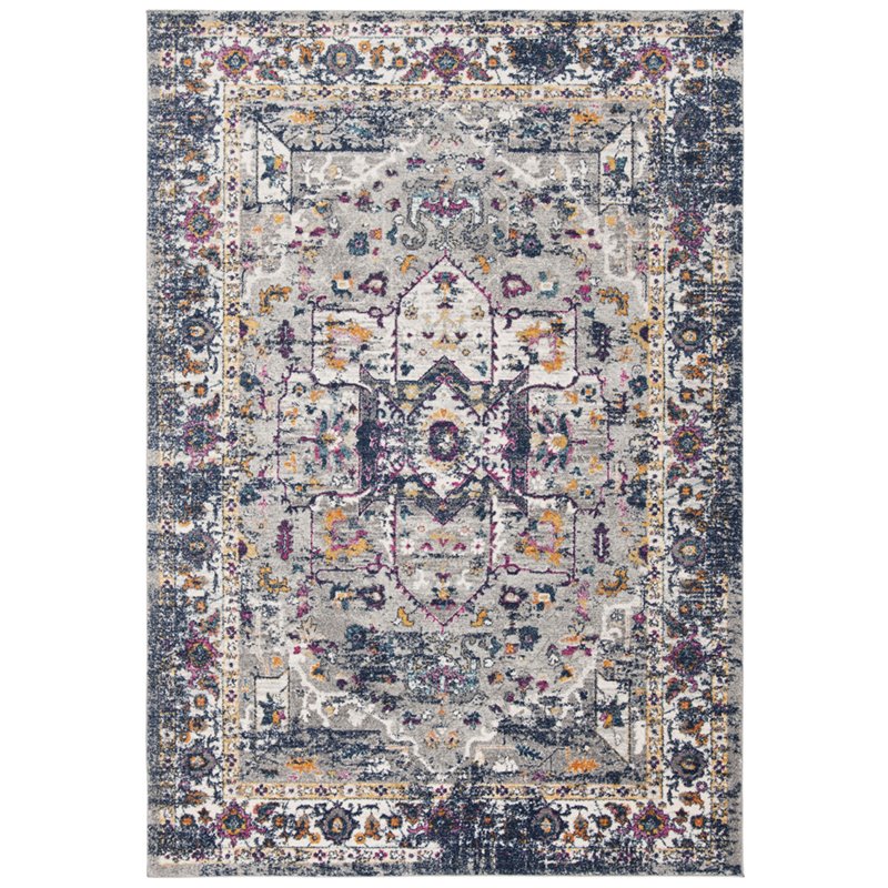 Safavieh Evoke 4' x 6' Rug in Gray and Navy
