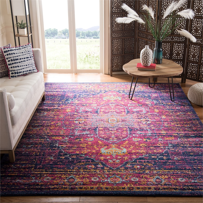 Safavieh Evoke 8' x 10' Rug in Gray and Navy