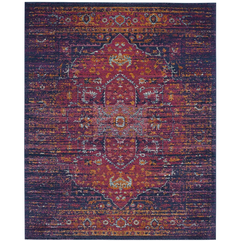 Safavieh Evoke 8' x 10' Rug in Gray and Navy