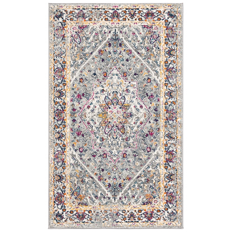 Safavieh Evoke 3' x 5' Rug in Gray and Yellow