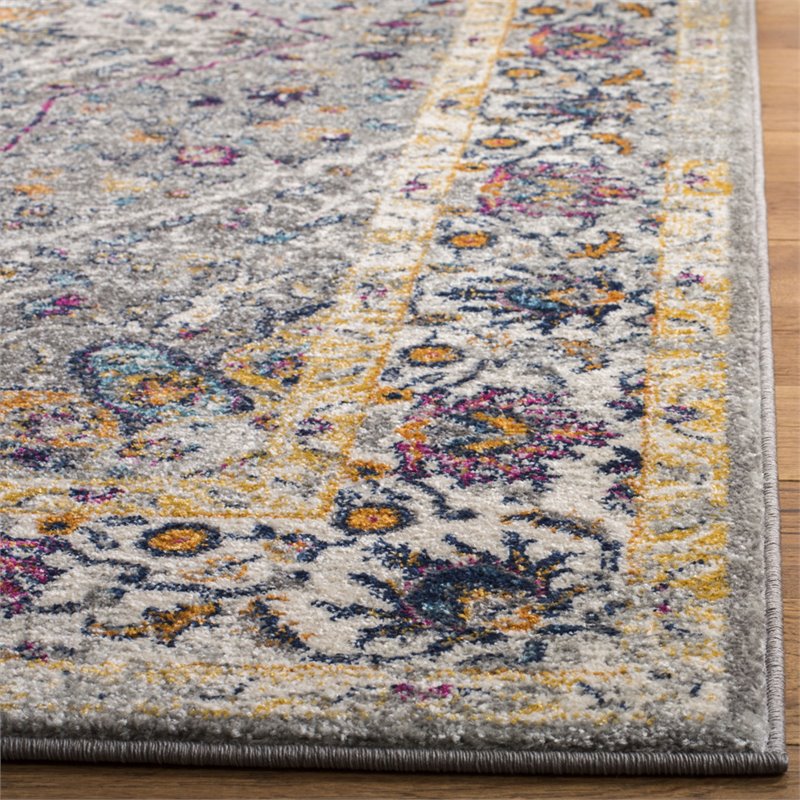 Safavieh Evoke 9' x 12' Rug in Gray and Yellow
