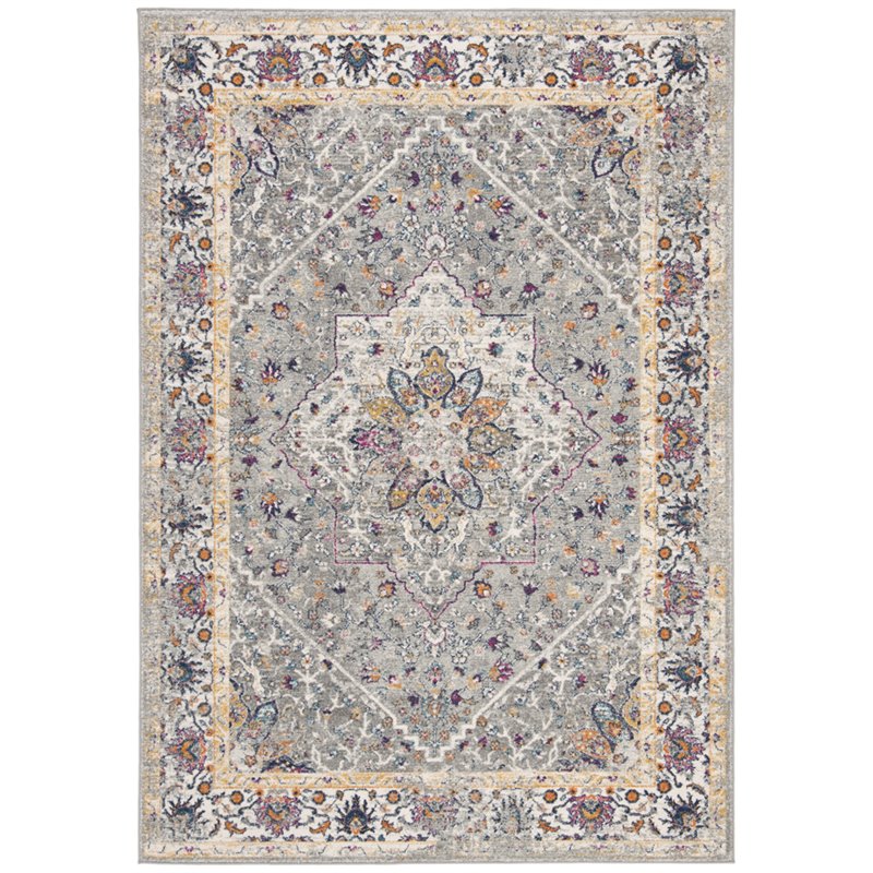 Safavieh Evoke 9' x 12' Rug in Gray and Yellow