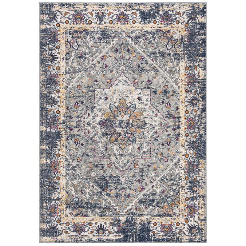 Safavieh Evoke 3' x 5' Rug in Gray and Navy