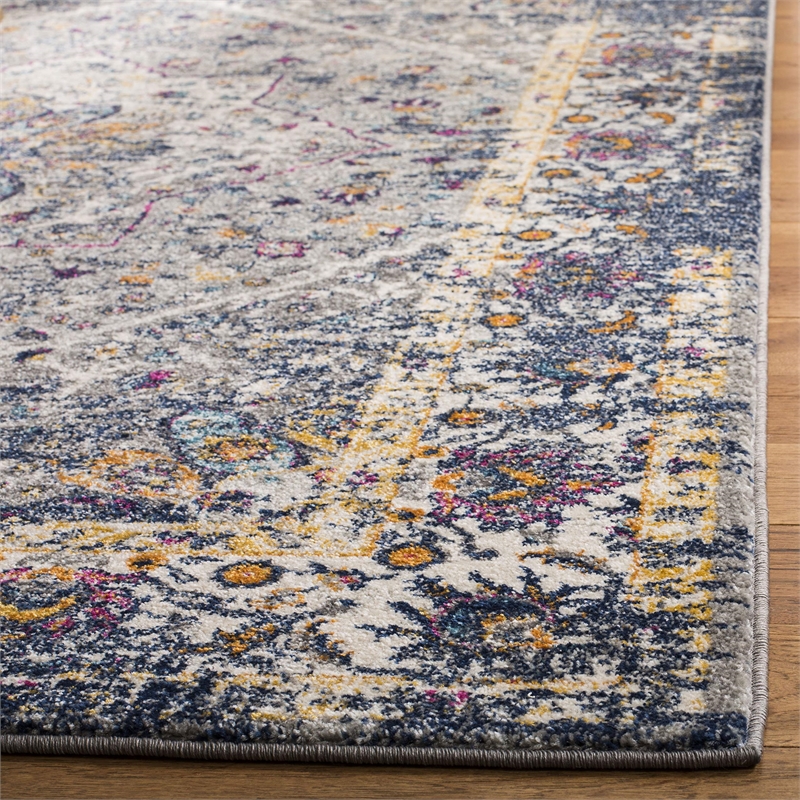 Safavieh Evoke 4' x 6' Rug in Gray and Navy
