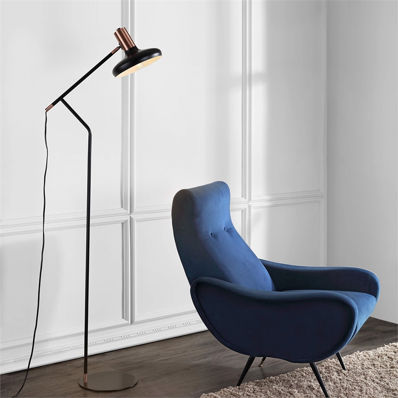 Safavieh Amia Floor Lamp in Copper and Black