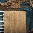 Safavieh Kenya 6' x 9' Hand Knotted Shag Wool Rug in Blue and Beige