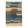 Safavieh Kenya 9' x 12' Hand Knotted Shag Wool Rug in Blue and Beige