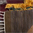 Safavieh Kenya 9' x 12' Hand Knotted Shag Wool Rug in Red and Gold