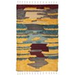 Safavieh Kenya 9' x 12' Hand Knotted Shag Wool Rug in Red and Gold