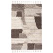 Safavieh Kenya 8' x 10' Hand Knotted Shag Wool Rug in Ivory