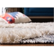 Safavieh Kenya 6' x 9' Hand Woven Shag Wool Rug in Gray and Ivory