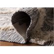 Safavieh Kenya 6' x 9' Hand Woven Shag Wool Rug in Gray and Ivory
