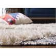 Safavieh Kenya 9' x 12' Hand Woven Shag Wool Rug in Gray and Ivory