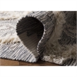 Safavieh Kenya 9' x 12' Hand Woven Shag Wool Rug in Gray and Ivory