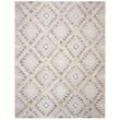 Safavieh Kenya 6' x 9' Hand Woven Shag Wool Rug in Silver and Ivory