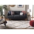 Safavieh Kenya 8' x 10' Hand Woven Shag Wool Rug in Silver and Ivory