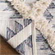 Safavieh Kenya 9' x 12' Hand Woven Shag Wool Rug in Silver and Ivory