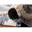 Safavieh Kenya 6' x 9' Hand Woven Shag Wool Rug in Blue and Ivory