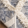 Safavieh Kenya 8' x 10' Hand Woven Shag Wool Rug in Blue and Ivory