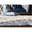 Safavieh Kenya 8' x 10' Hand Woven Shag Wool Rug in Blue and Ivory