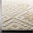 Safavieh Kenya 5' x 8' Hand Knotted Shag Wool Rug in Ivory and Gold