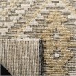 Safavieh Kenya 5' x 8' Hand Knotted Shag Wool Rug in Ivory and Gold
