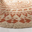 Safavieh Natural Fiber 5' Round Hand Woven Jute Rug in Orange