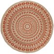 Safavieh Natural Fiber 6' Round Hand Woven Jute Rug in Orange