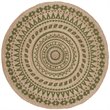 Safavieh Natural Fiber 4' Round Hand Woven Jute Rug in Green