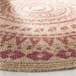 Safavieh Natural Fiber 5' Round Hand Woven Jute Rug in Pink