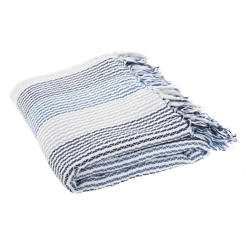 Safavieh Brenton Throw in Blue and White