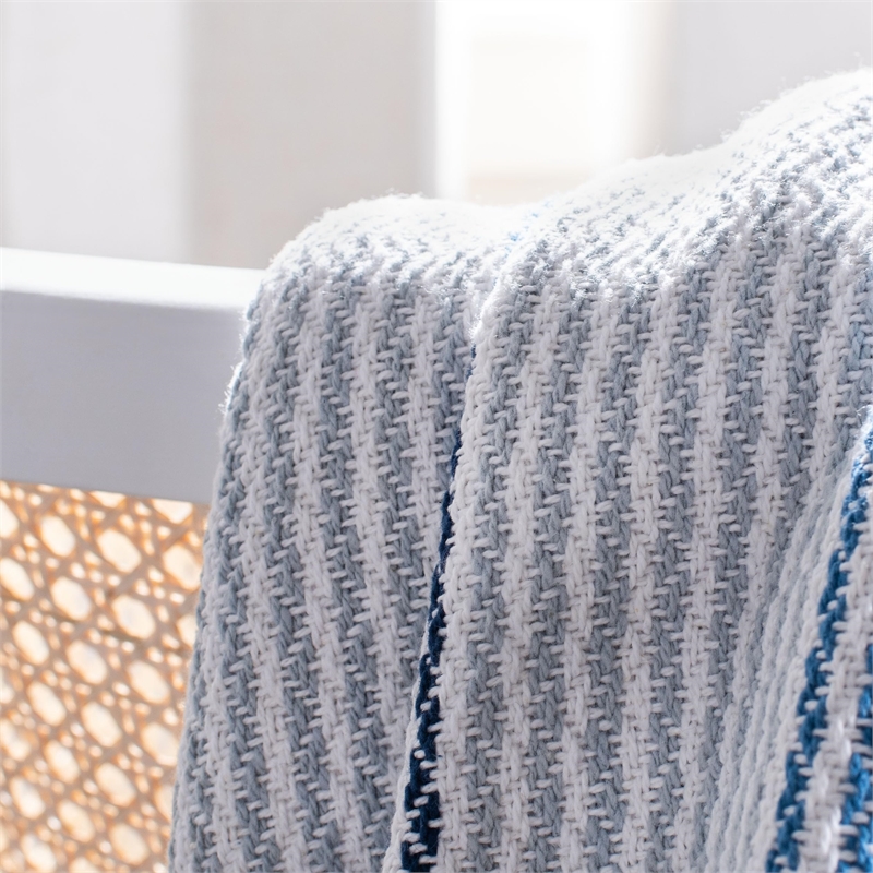 Safavieh Brenton Throw in Blue and White